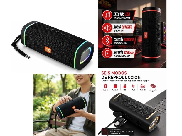 &ua PARLANTE BT BLUETOOTH TG-375MP3 / BT / FM / AUX